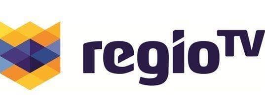 Logo RegioTV in dunkelblauer Schrift auf weißem Hintergrund