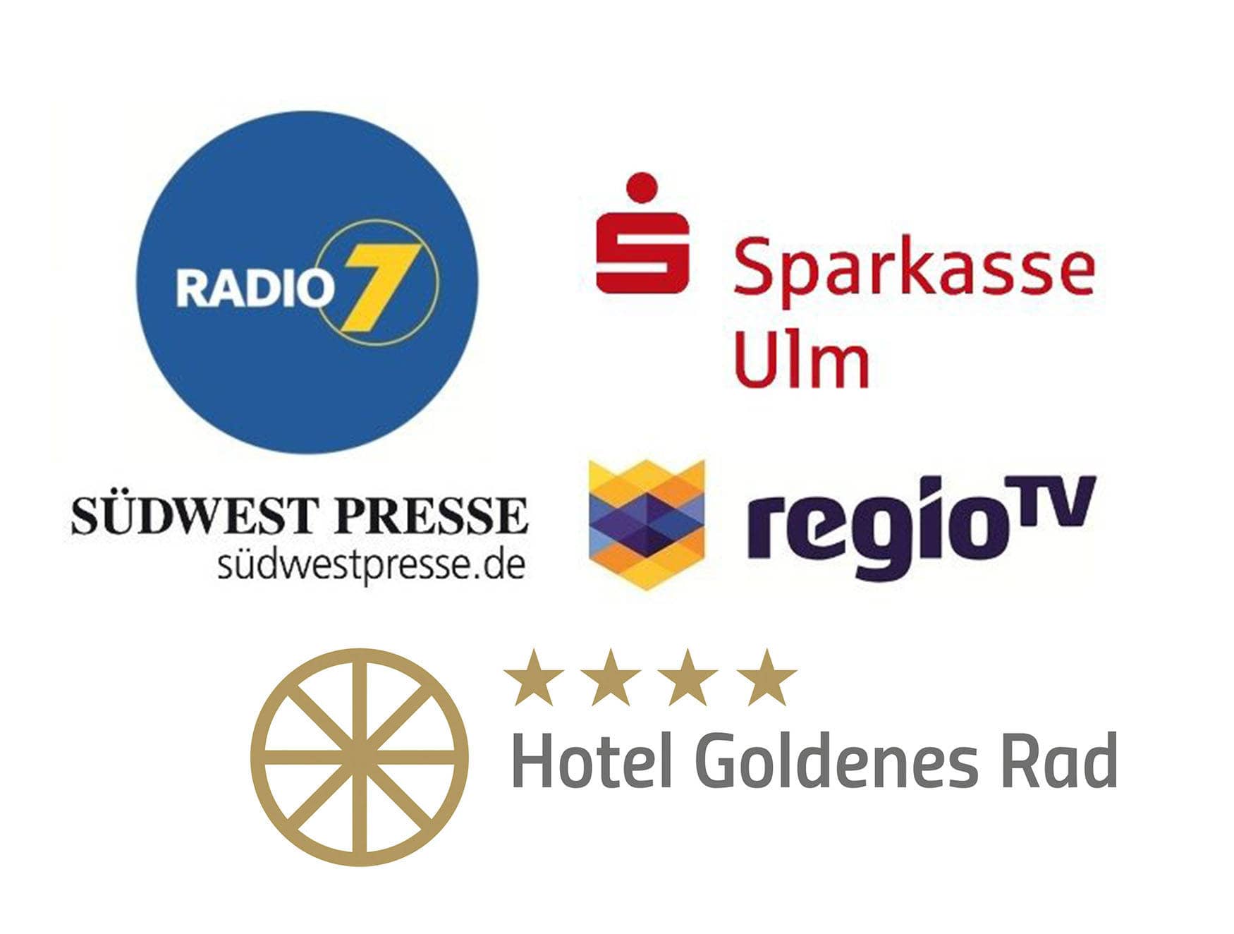 © Radio7, Sparkasse Ulm, Südwestpresse, RegioTV, Hotel Goldenes Rad Partner des a-cappella-award ulm 2022